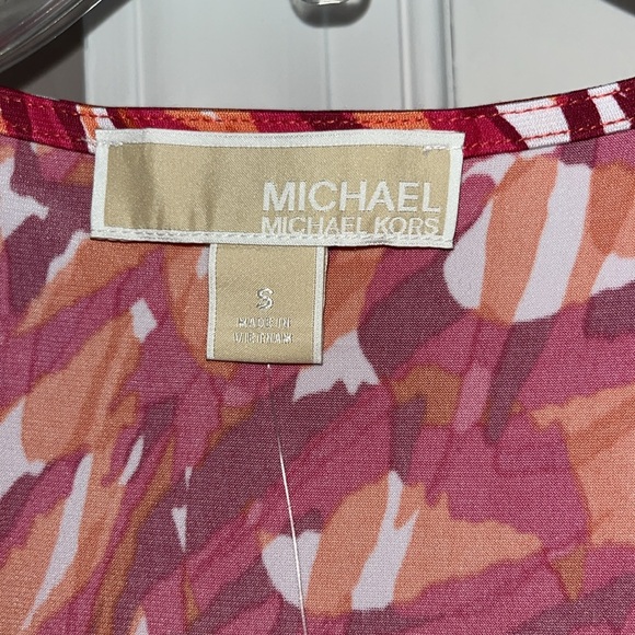 NWT Michael kors Small top pink watercolor top - Picture 5 of 5
